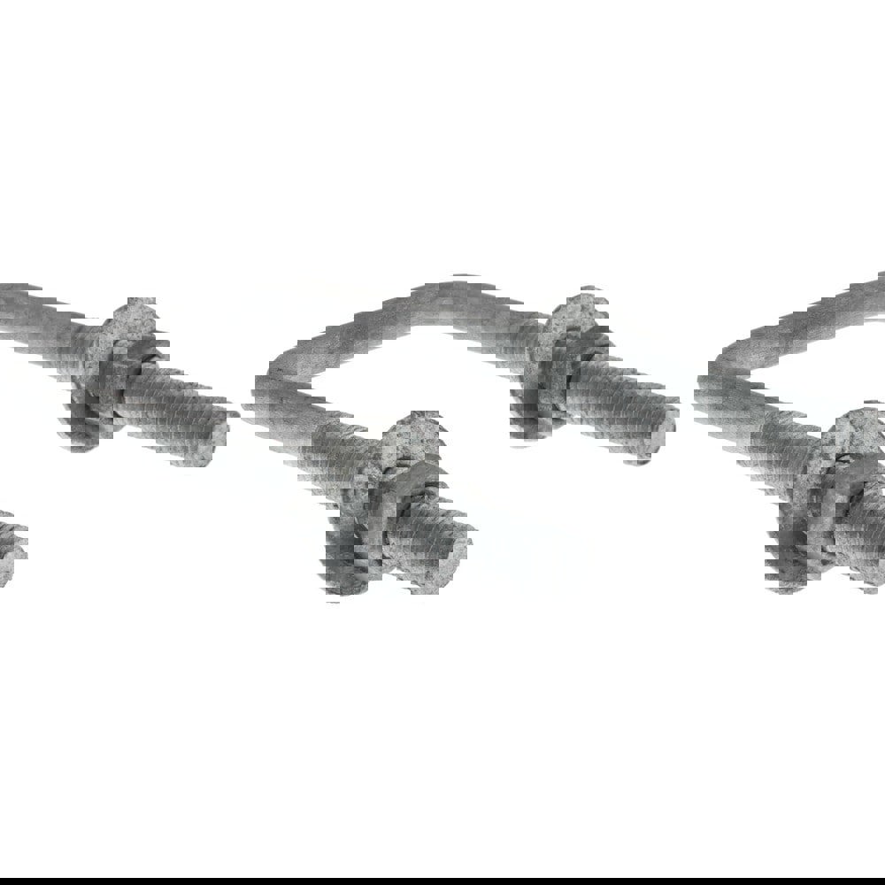 Square U-Bolt: Without Mount Plate, 3/8-16 UNC, 3